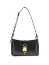 lock leather shoulder bag