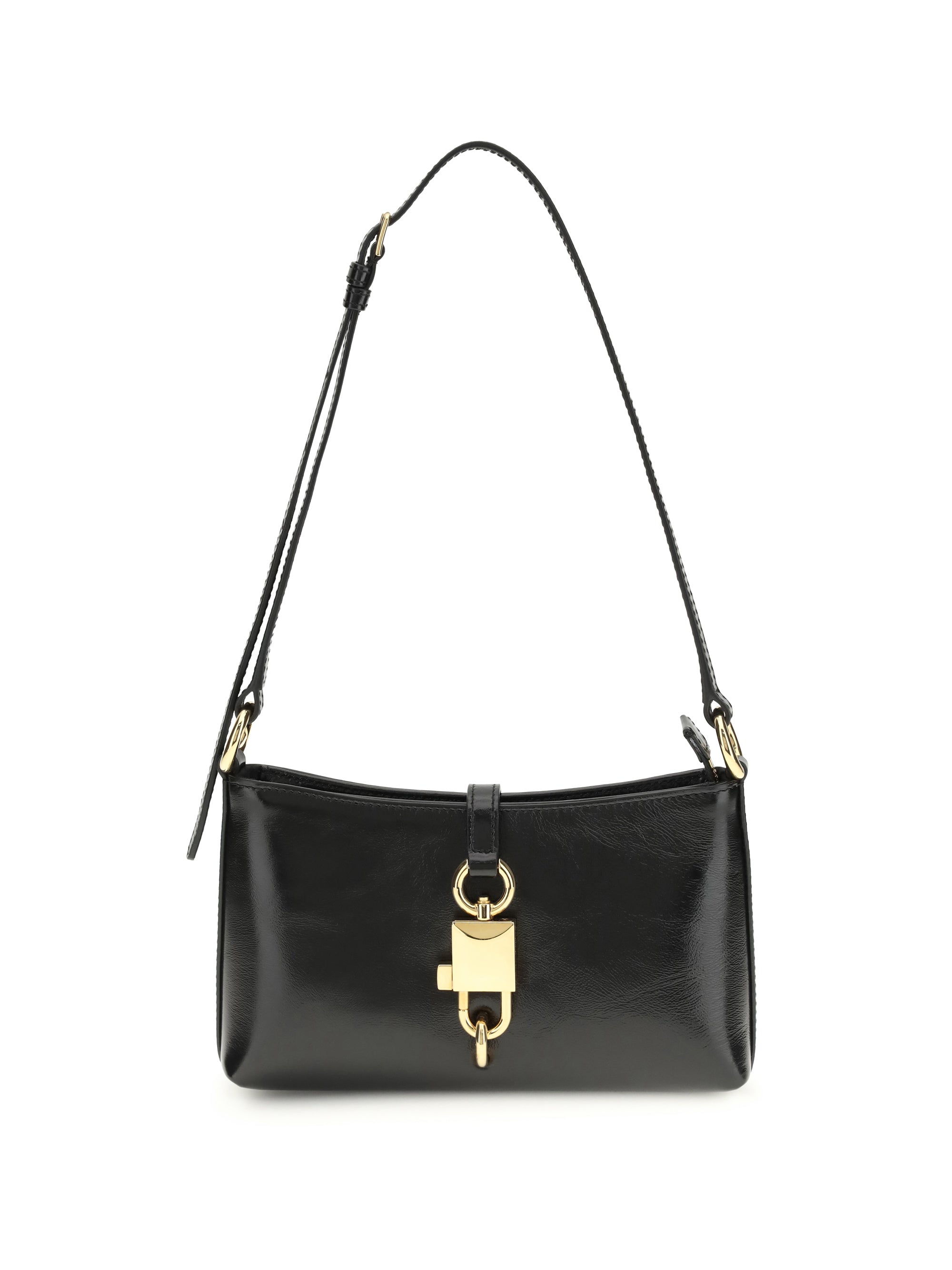 lock leather shoulder bag