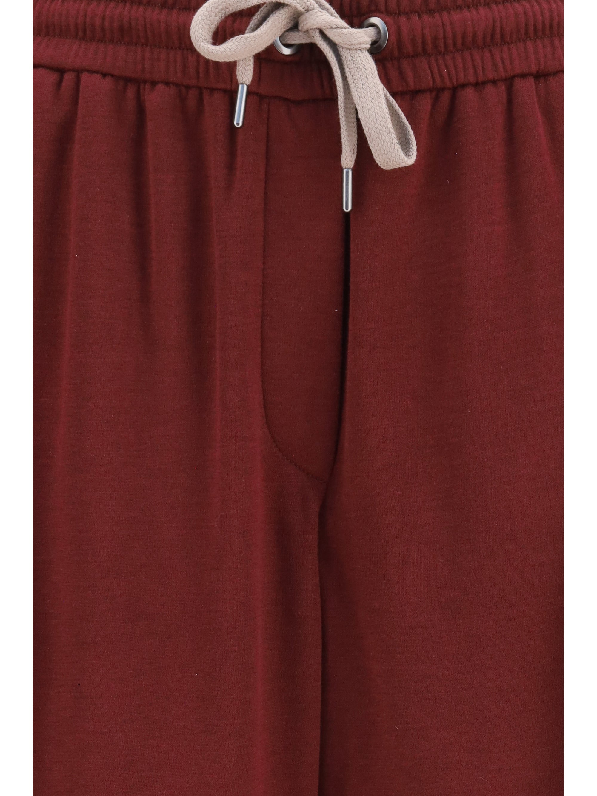 cotton and silk track pants