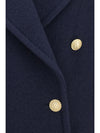 double-breasted wool coat with buttons