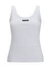ribbed logo tank top