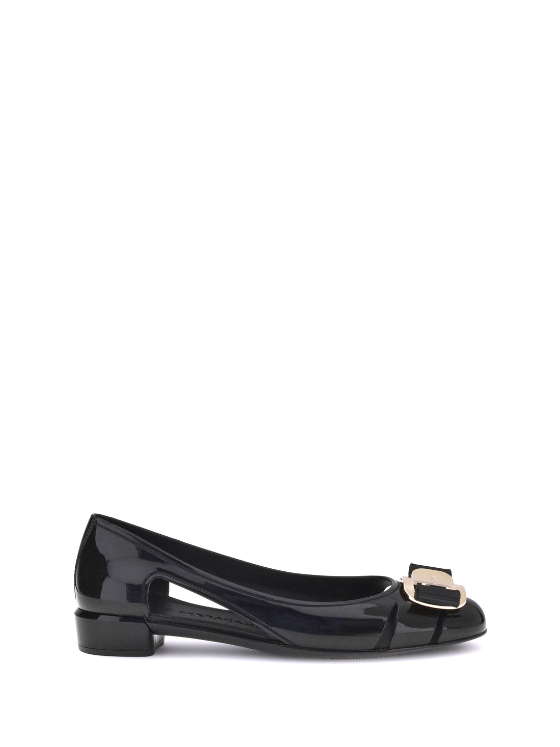 FERRAGAMO 10 rubber ballerina