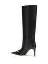 slip-on leather boots with horsebit