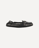 Prada Vintage-effect Leather Loafers Brown