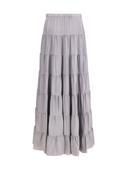 FORTE_FORTE I draped habotai silk skirt