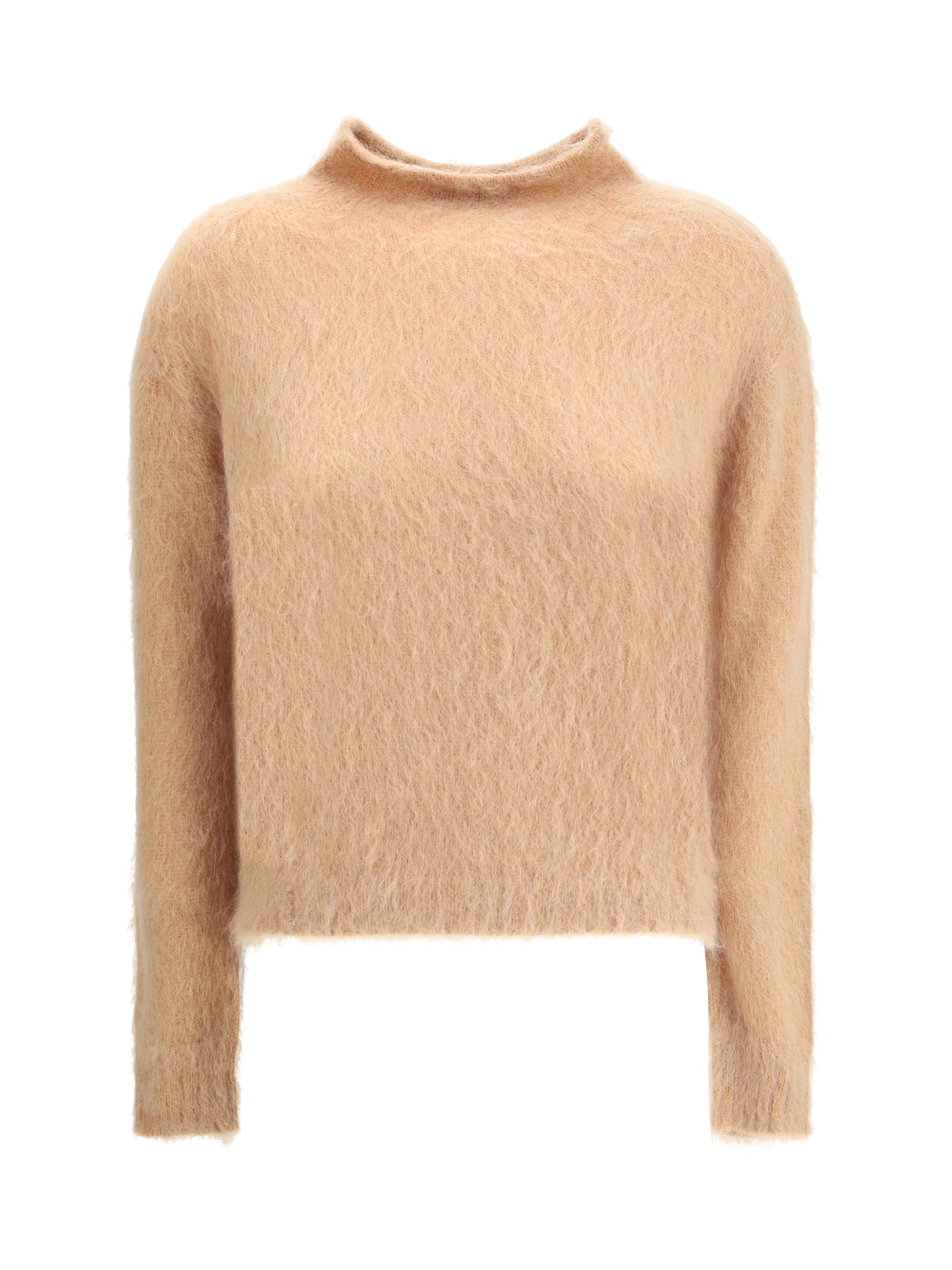 MAX MARA STUDIO L turtleneck sweater in brushed mohair-blend yarn