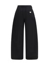 wide-leg cotton jeans