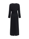 long-sleeve low-waist dress