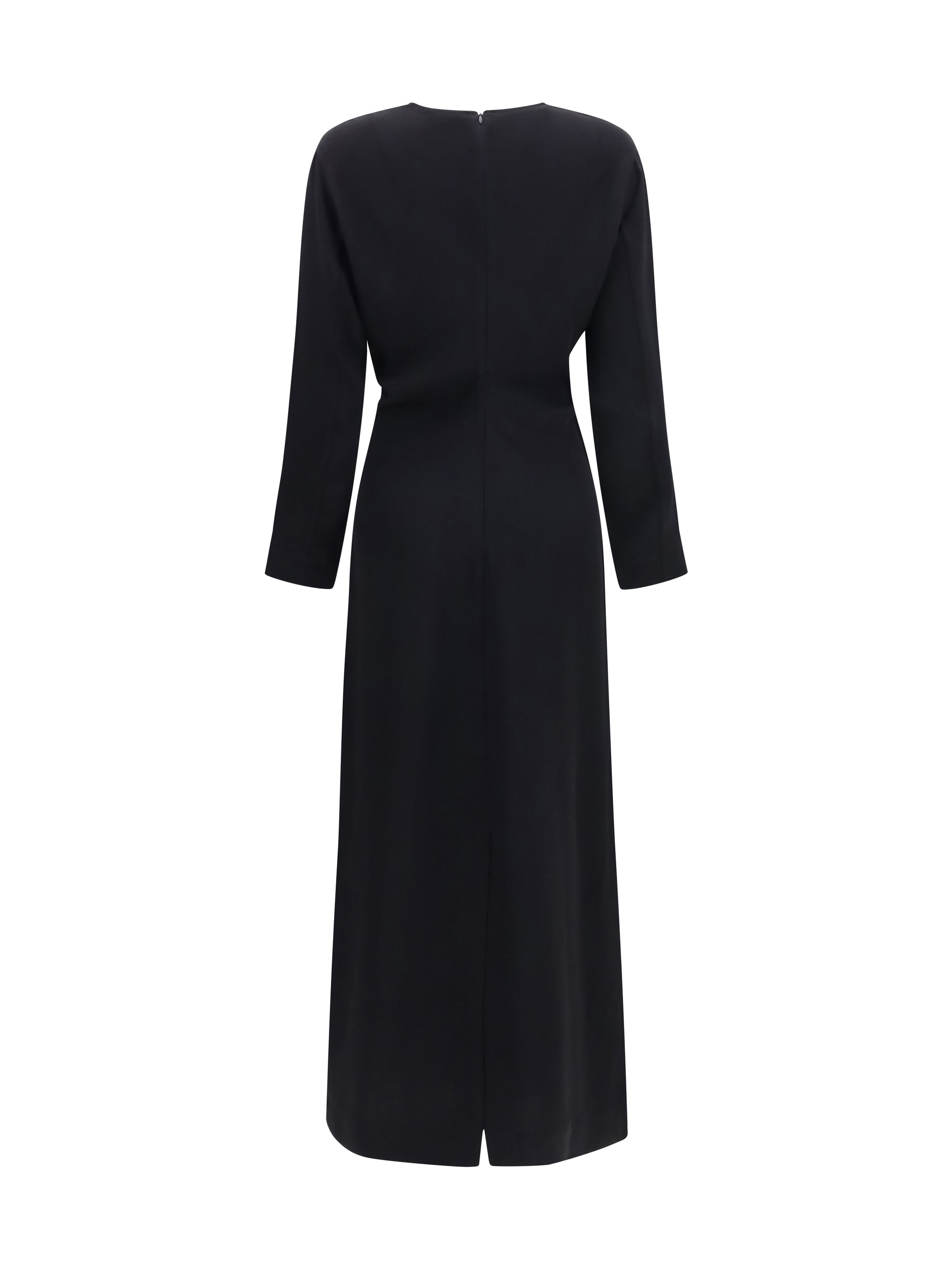 long-sleeve low-waist dress
