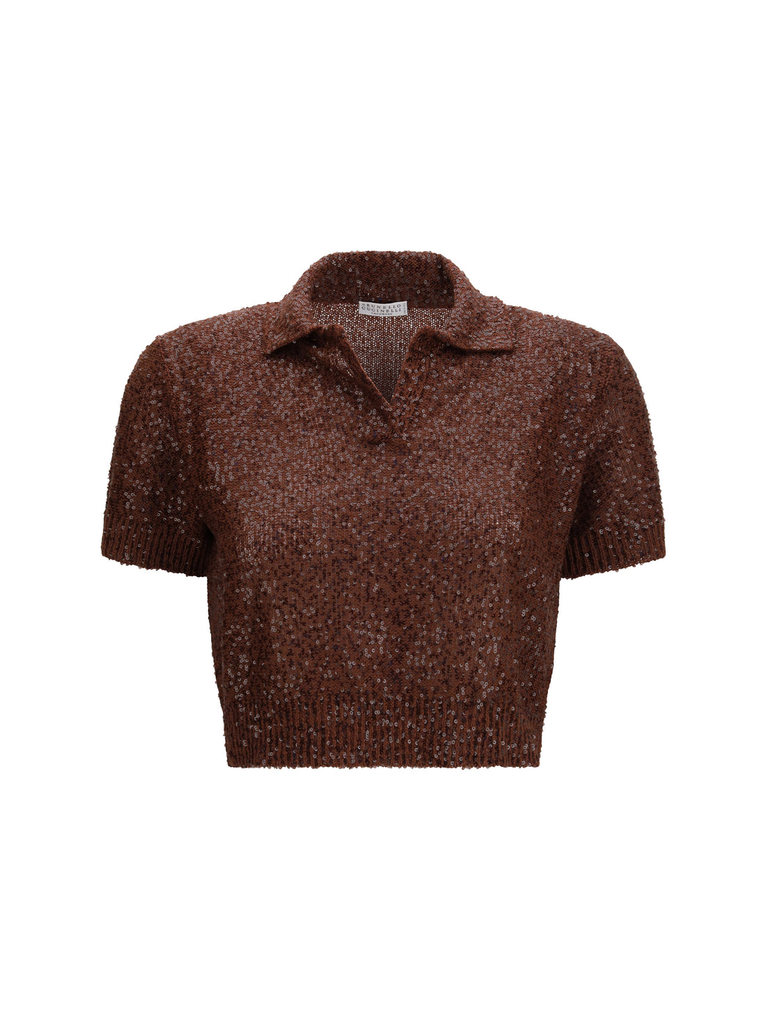 BRUNELLO CUCINELLI L linen, cashmere and silk top with sequins