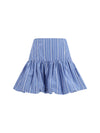 striped mini balloon skirt