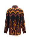 silk shirt in baiadera print