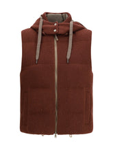 BRUNELLO CUCINELLI 42 hooded down vest
