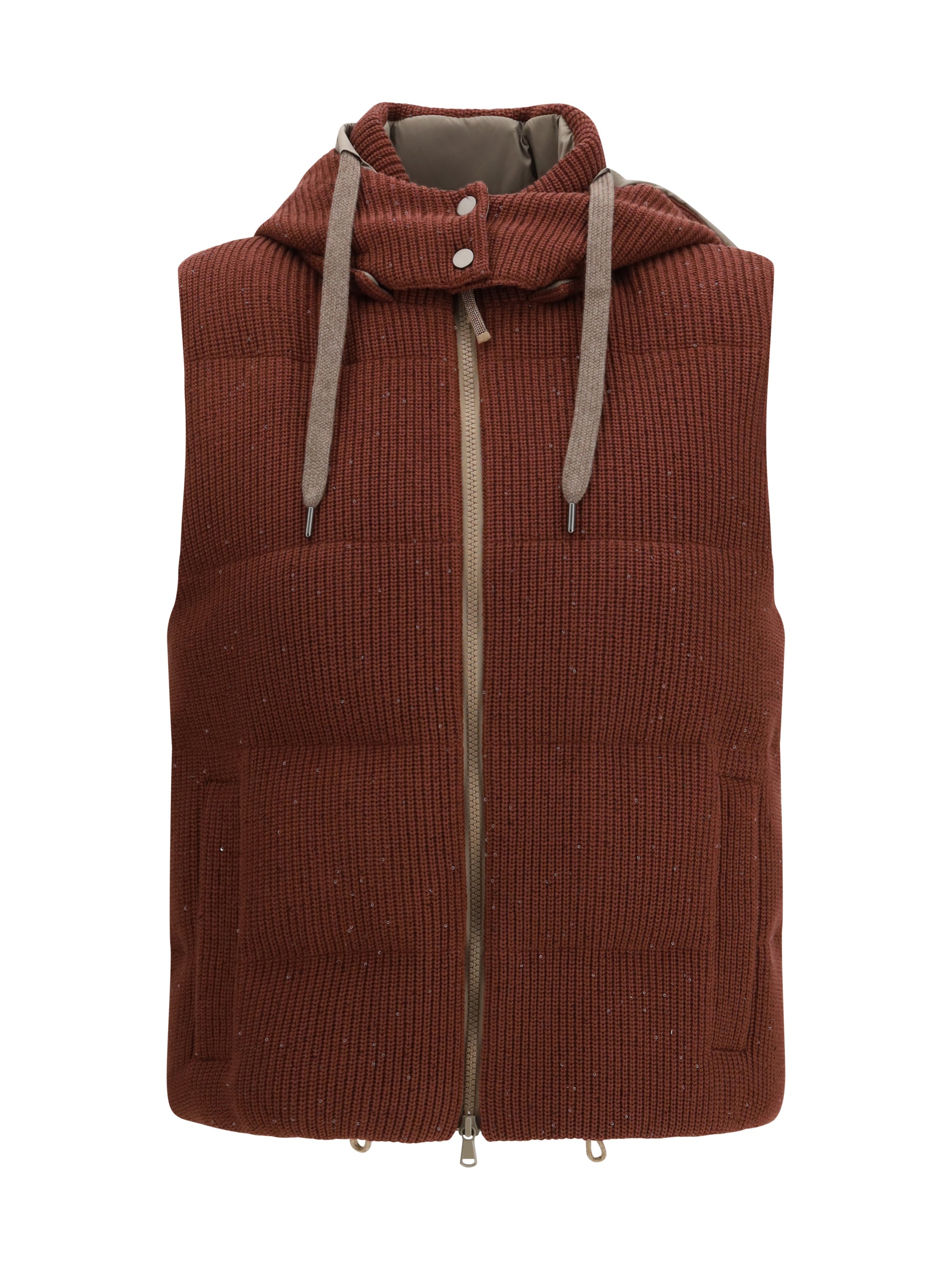 hooded down vest