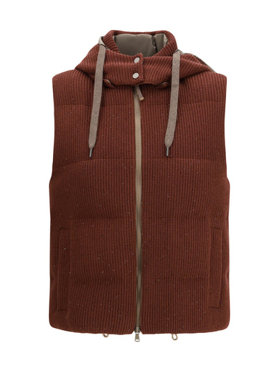 hooded down vest