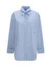 oversized shirt with pocket and embroidered logo