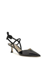 patent leather colibrì slingback pumps