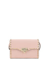 rockstud mini shoulder bag in garnet calfskin