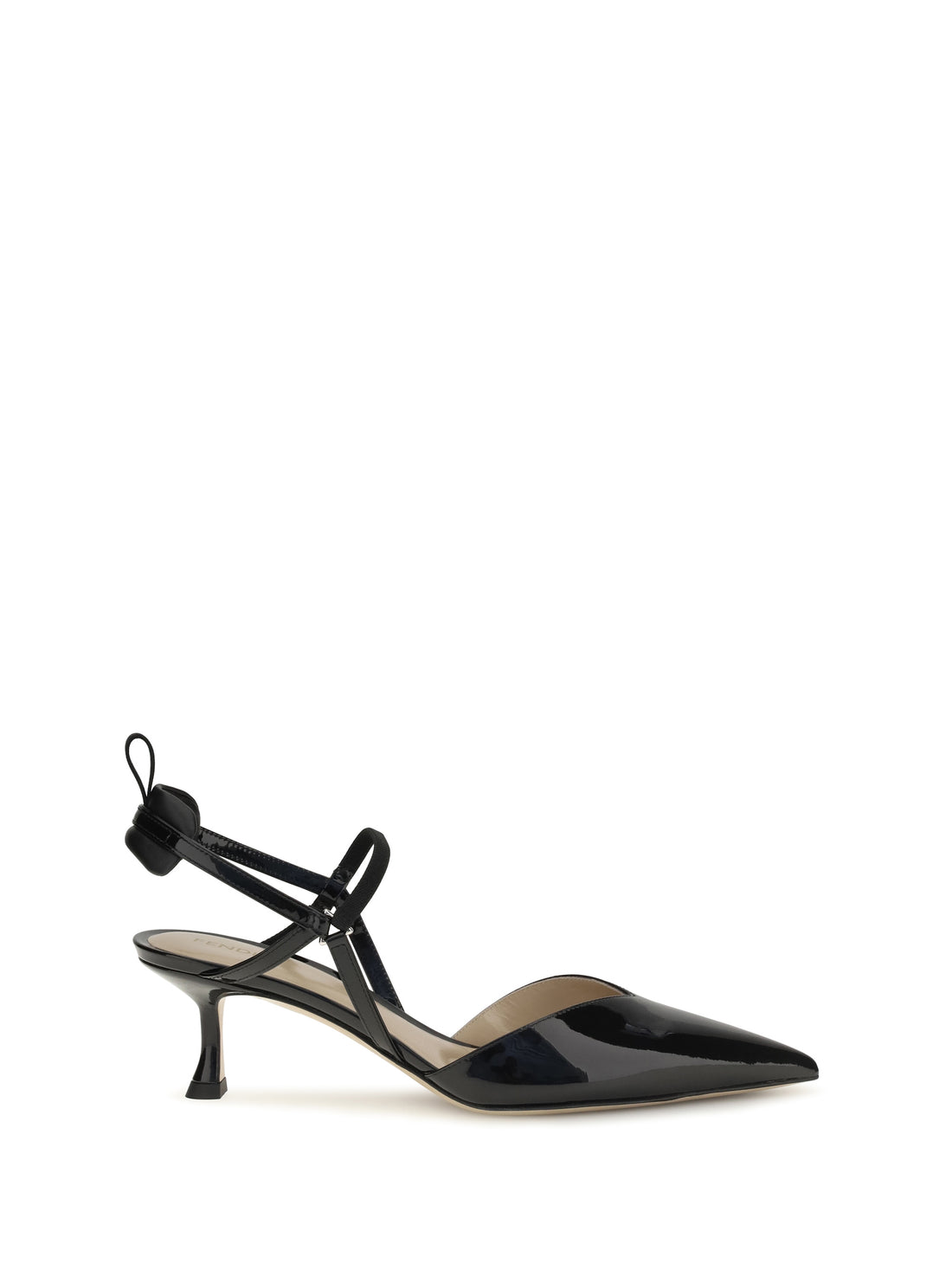 FENDI 36.5 patent leather colibrì slingback pumps