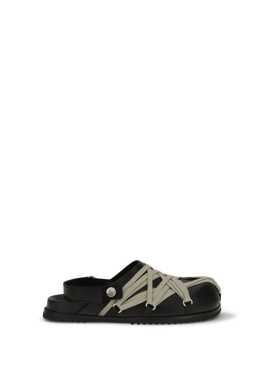 RICK OWENS 38 megalace leather mules
