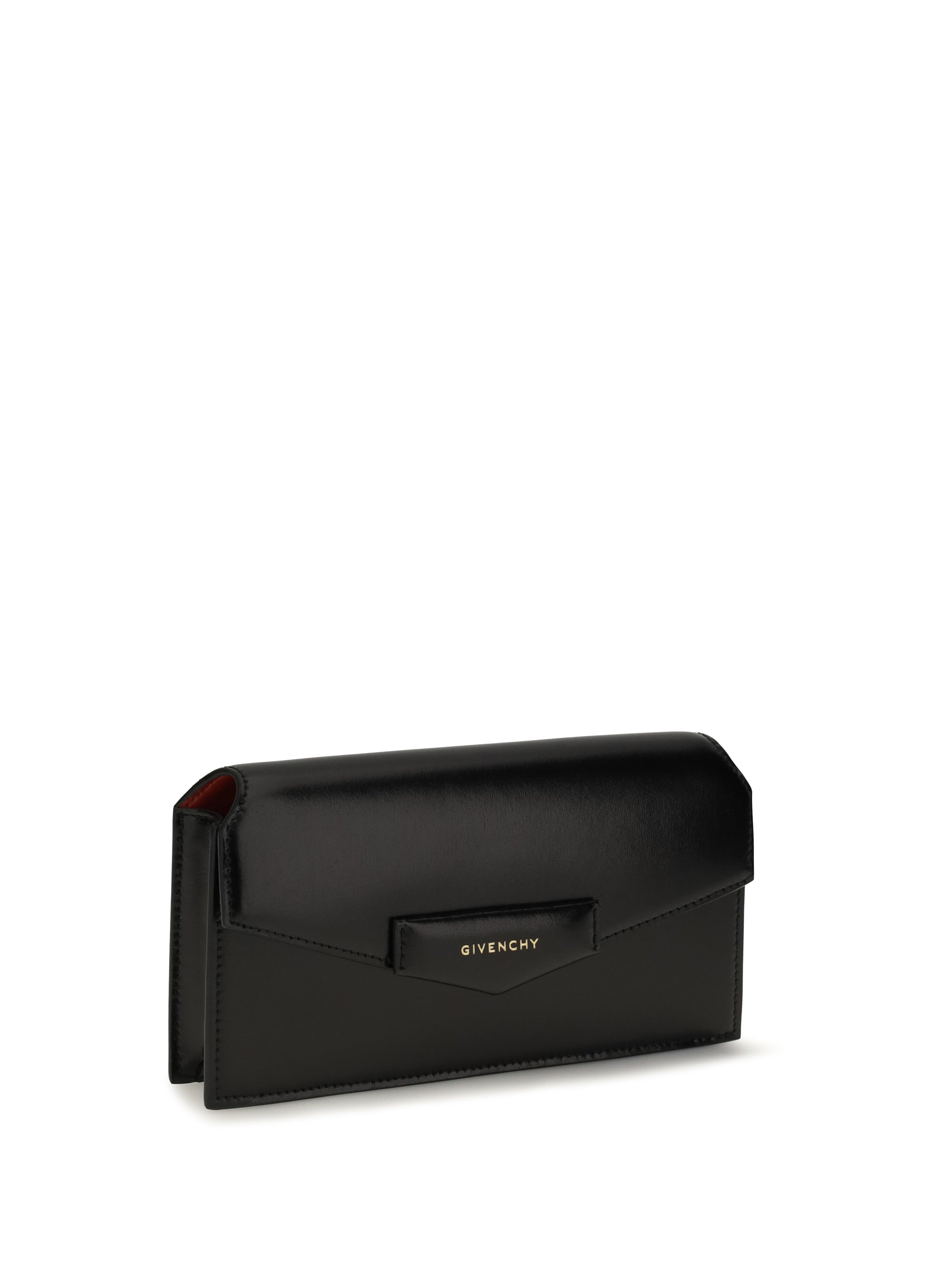 antigona box leather pouch with chain