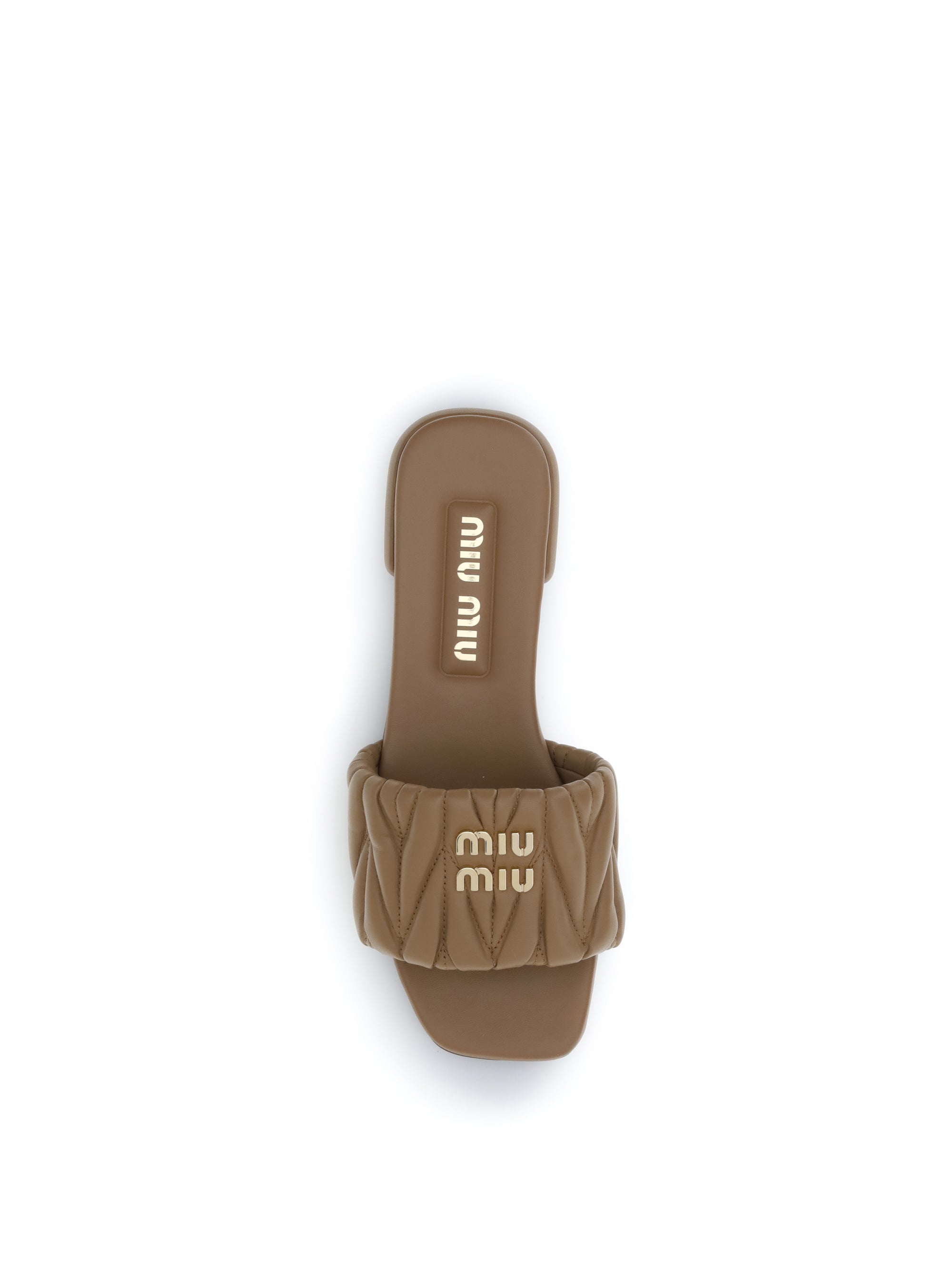 matelassé nappa leather sandals