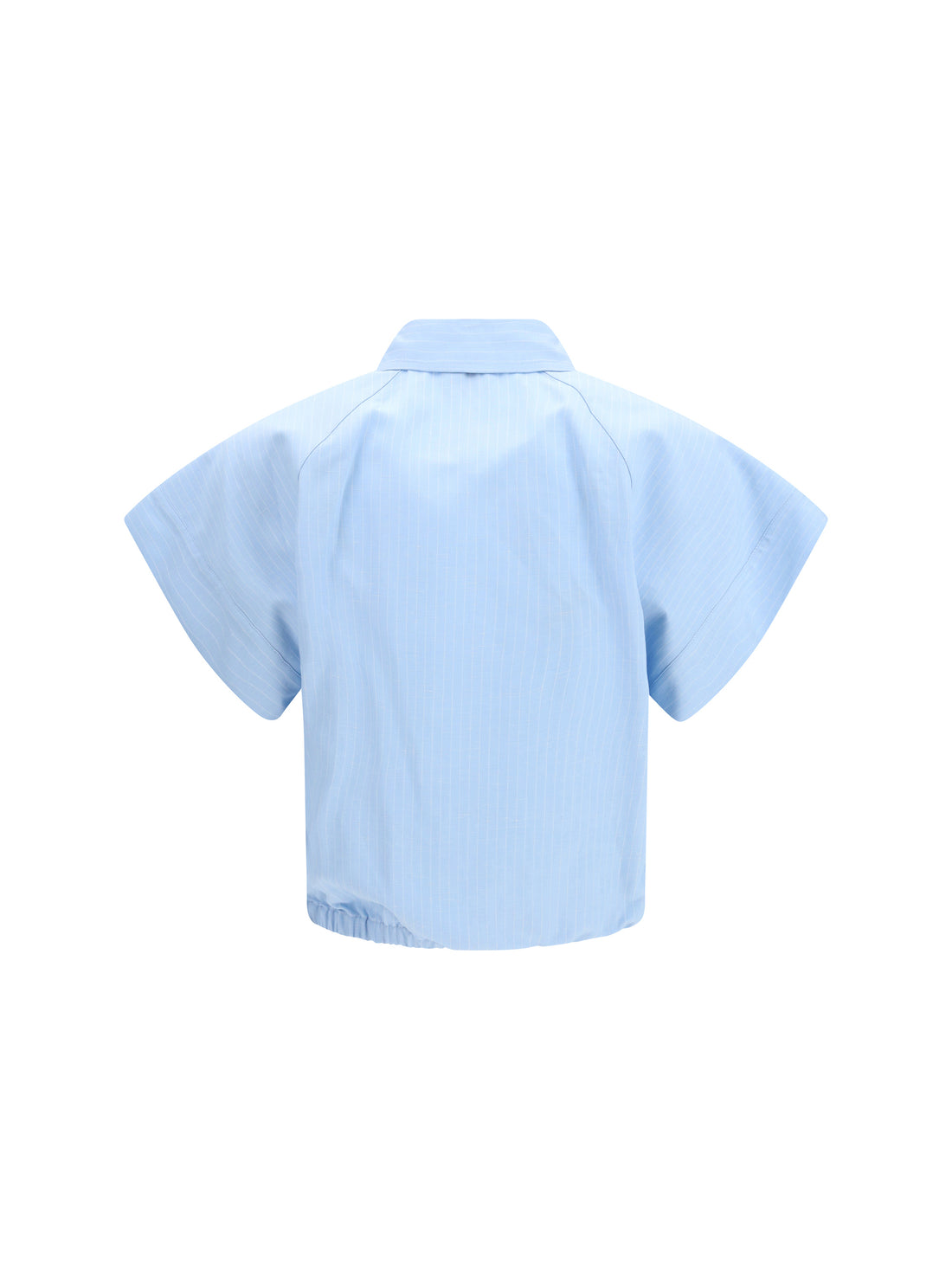 JACOB COHEN 40 short-sleeve shirt in striped viscose and linen canvas