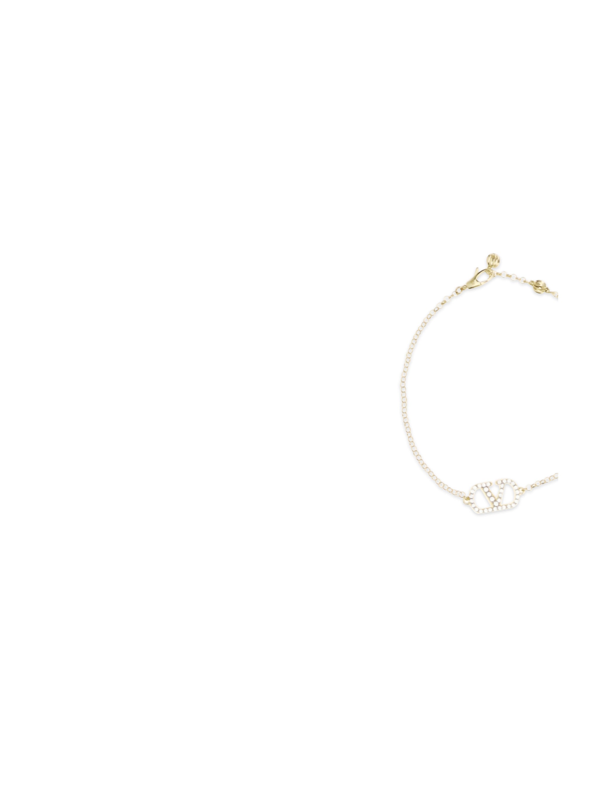vlogo signature bracelet in metal and swarovski® crystals
