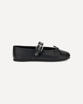 Miu Miu Leather Ballerinas Black