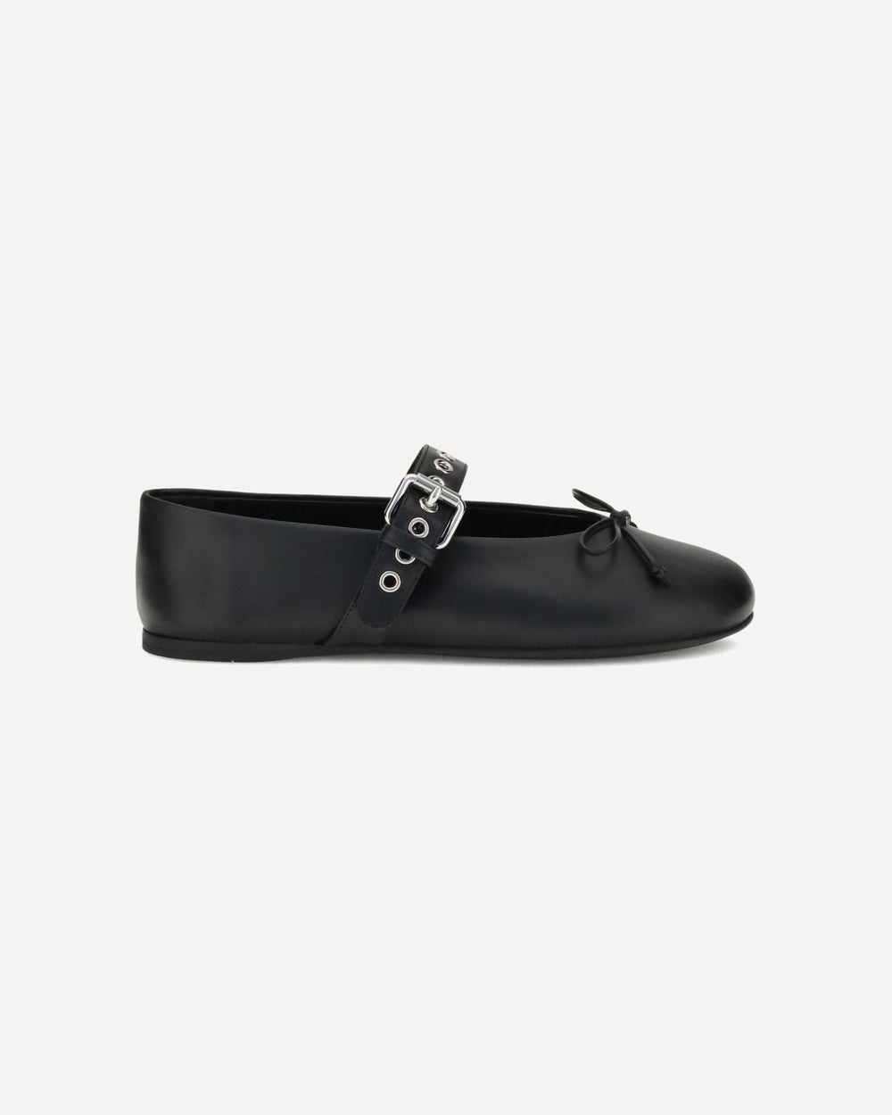 Miu Miu Leather Ballerinas Black