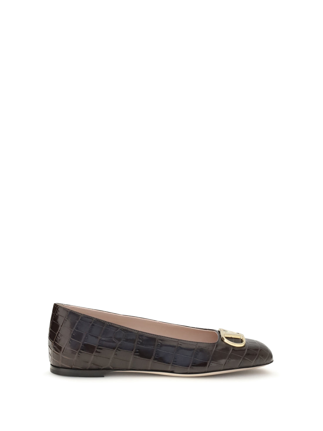 VALENTINO GARAVANI 36 vlogo signature croc-effect ballerinas