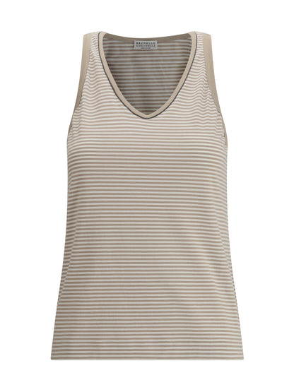 BRUNELLO CUCINELLI L striped tank top
