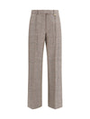 tailored linen and wool-blend pants