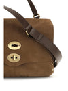 postina jones suede top handle bag