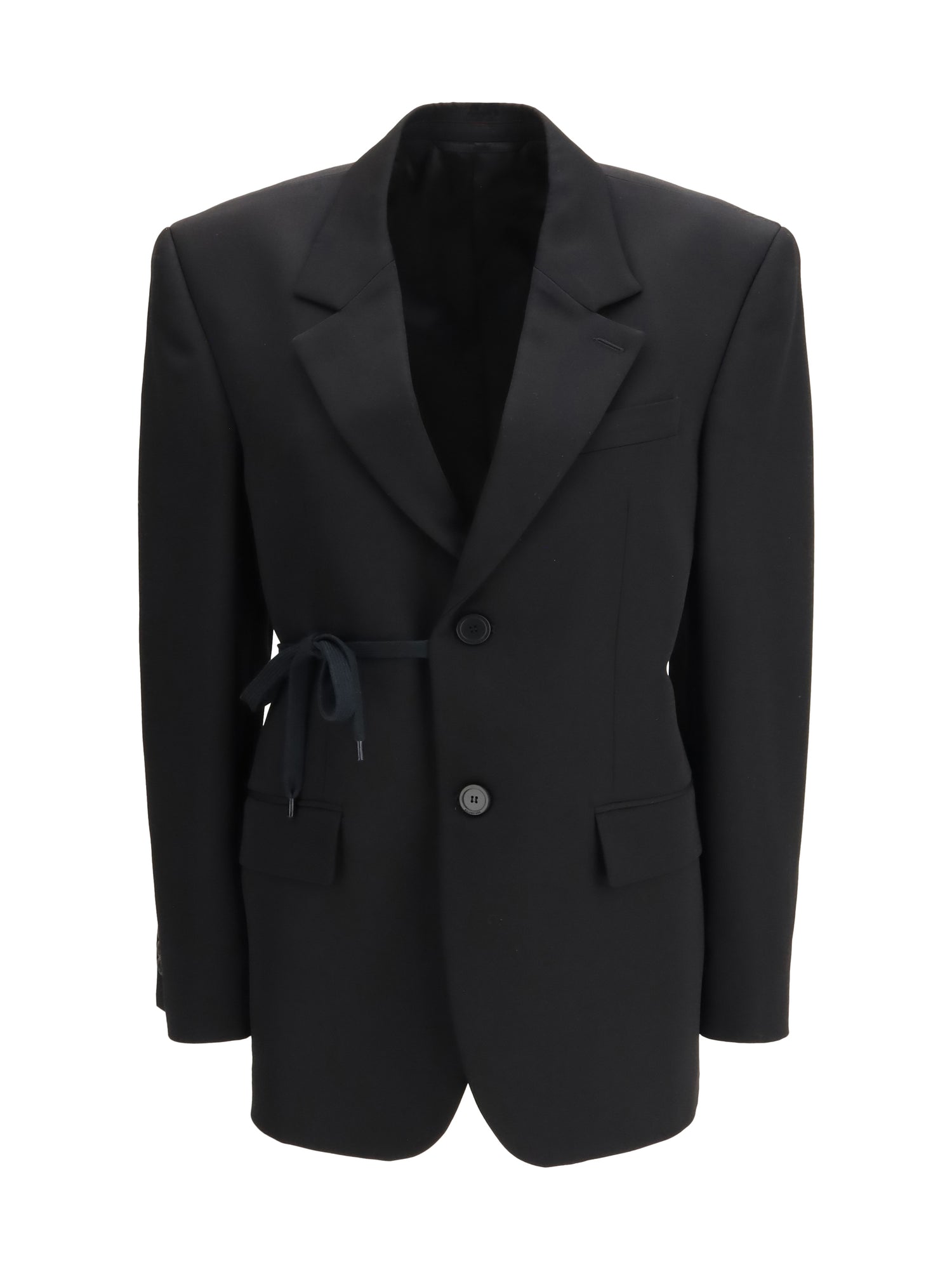 BALENCIAGA 36 barathea wool tailored jacket