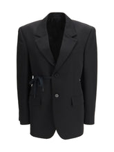 BALENCIAGA 36 barathea wool tailored jacket