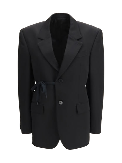 BALENCIAGA 36 barathea wool tailored jacket