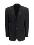 BALENCIAGA 36 barathea wool tailored jacket
