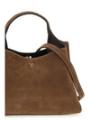 suede handbag