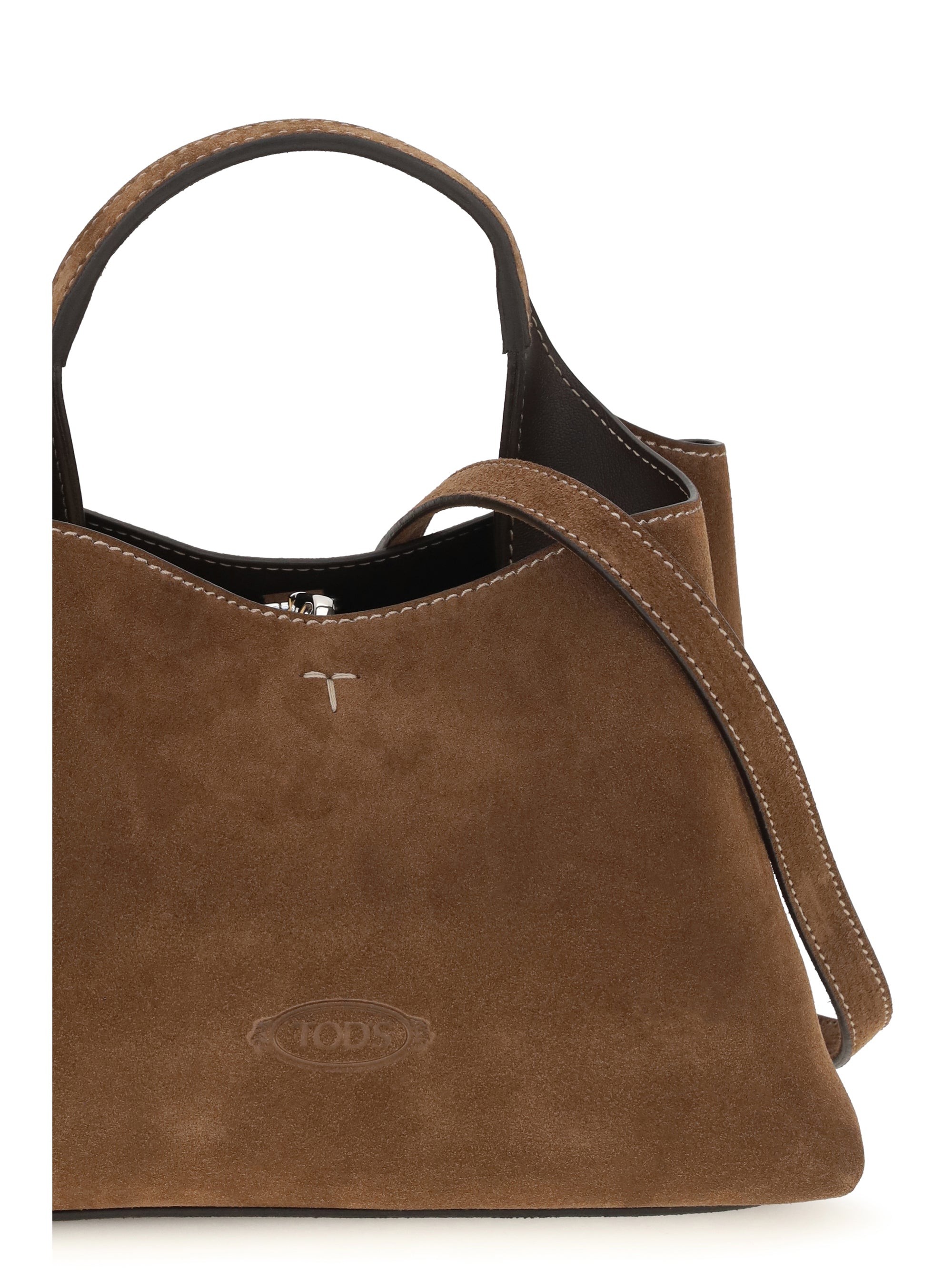 suede handbag