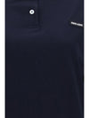 striped sleeve polo sweater