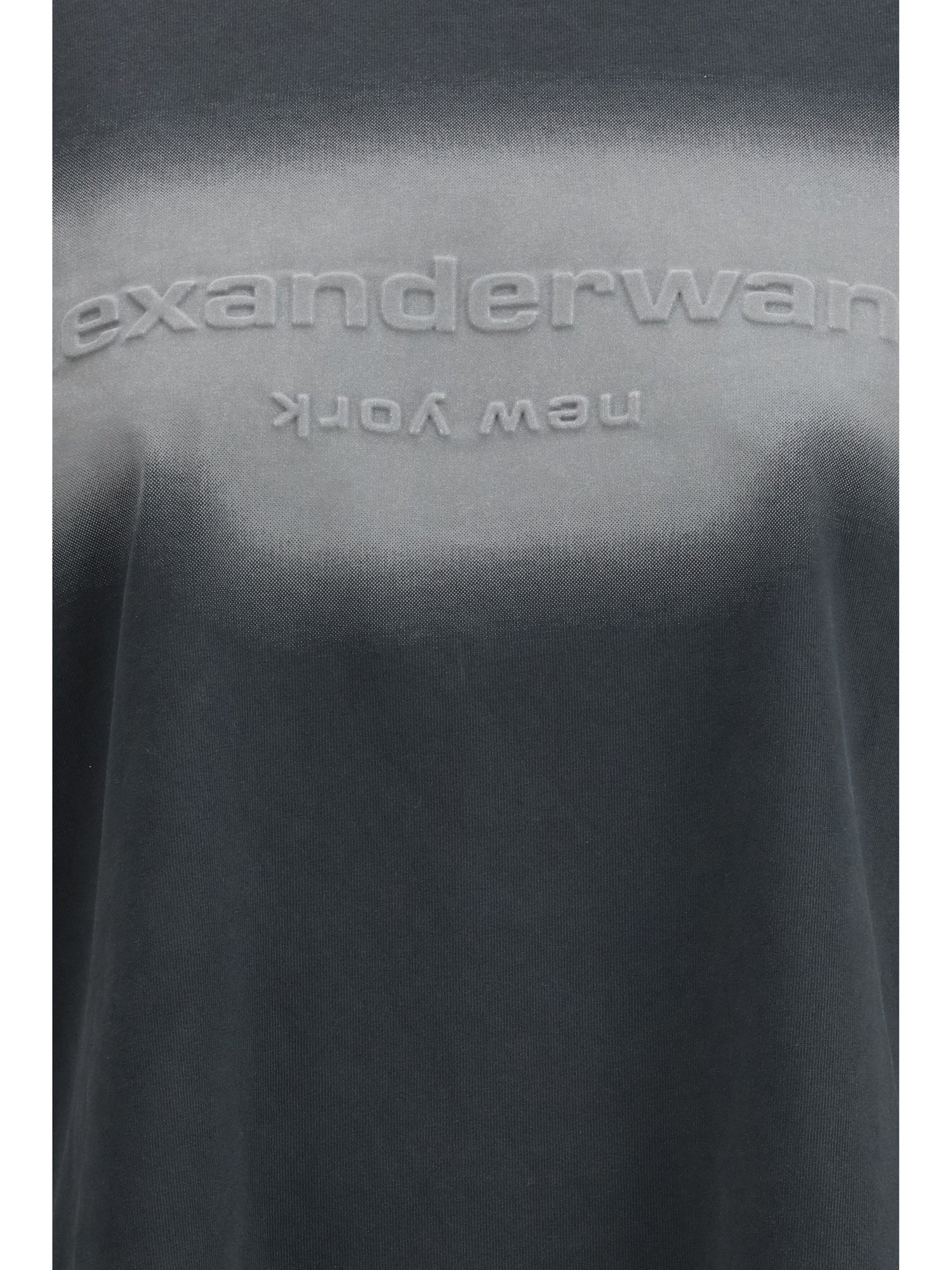 ALEXANDER WANG S reflective halo print logo long-sleeve t-shirt