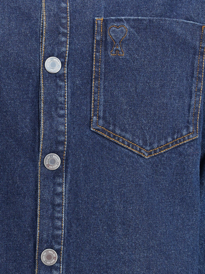 AMI PARIS L ami de coeur cotton denim overshirt