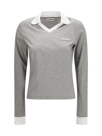 MIU MIU M long-sleeved cotton t-shirt