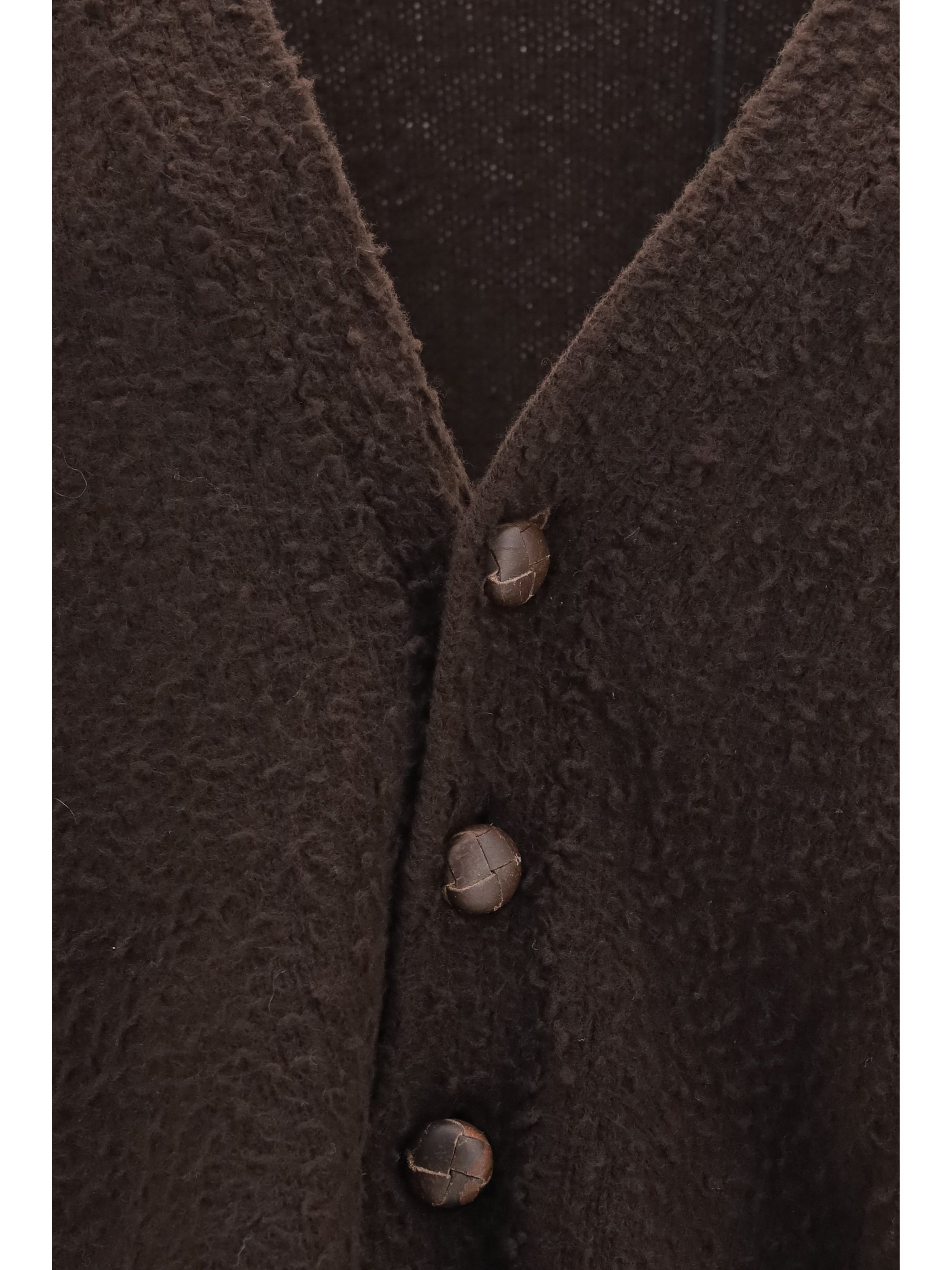 casentino-effect wool cardigan