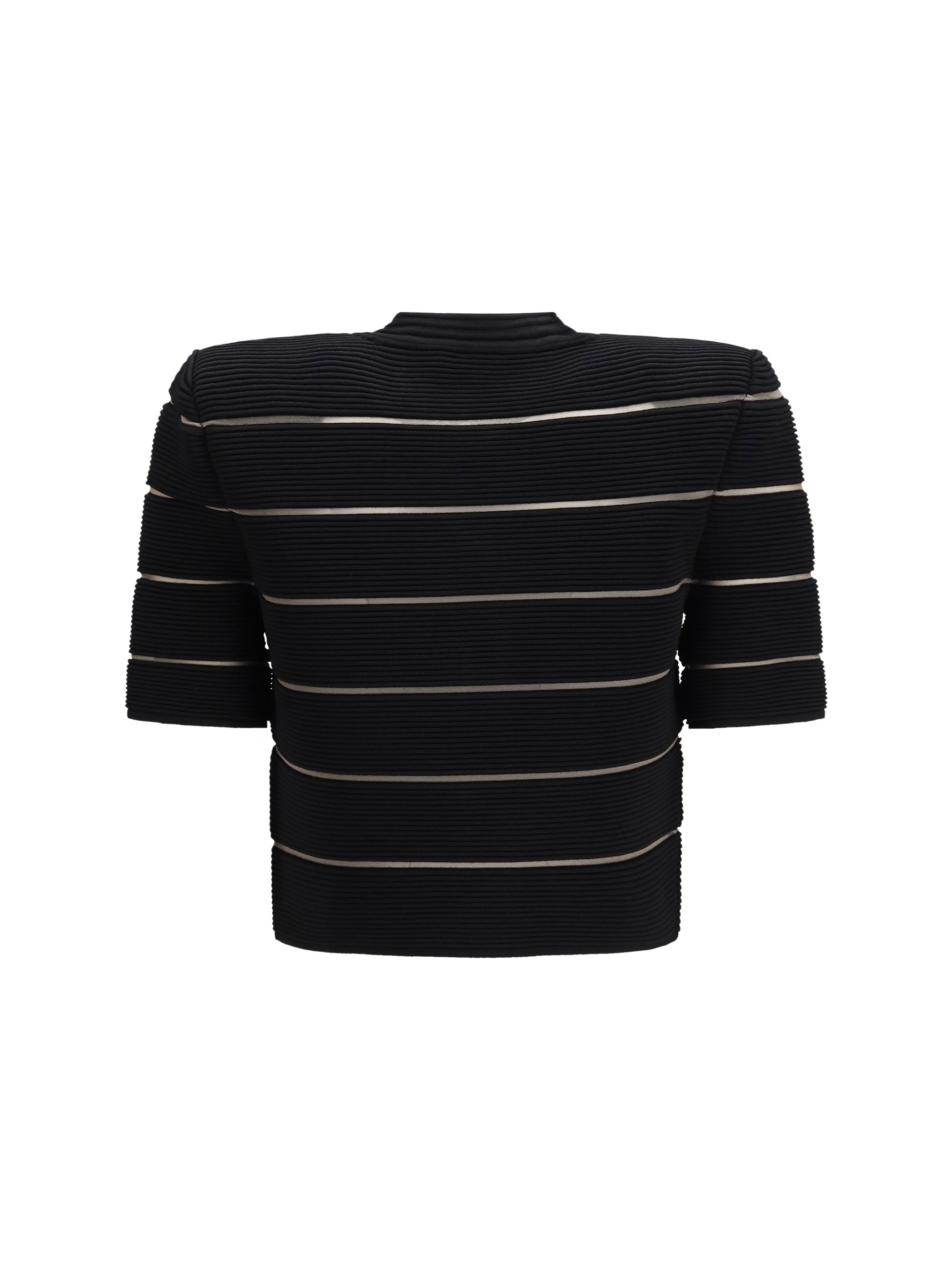 short-sleeved buttoned cardigan