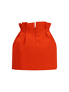 silk mini skirt with ruffled waist