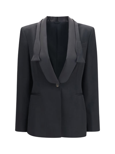 wool jacket with shawl lapels