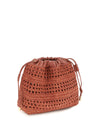 raffia drawstring shoulder bag