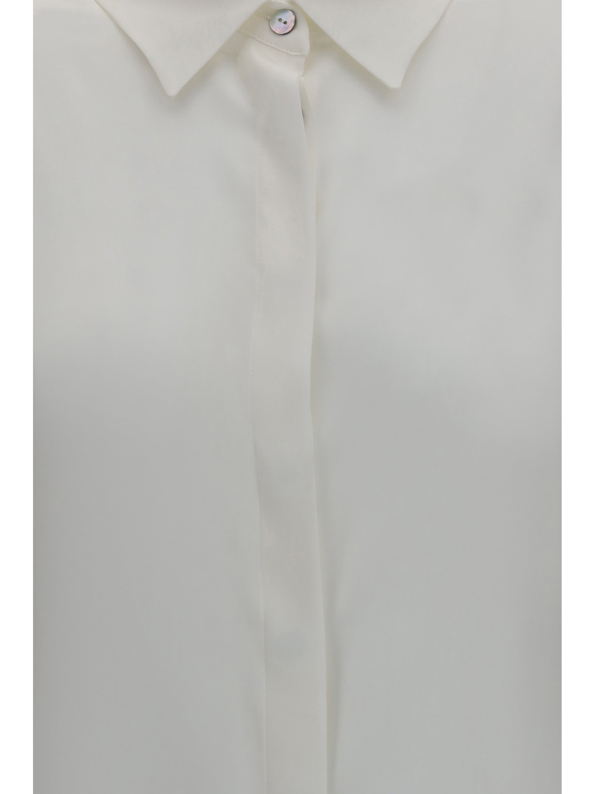 silk shirt with back gathering